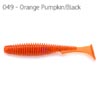 Nstraha U-Shad 4" FishUP, Orange Pumpkin, Black