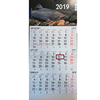 Rybársky kalendár nástenný, Trojmesačný 2019 Rybársky kalendár nástenný, Trojmesačný 2019